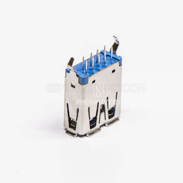 USB 3.0 Female Connector Type A Straight Through Hole