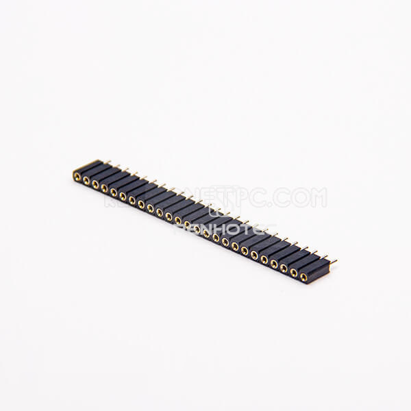 Circular Holes 180 Degree Female Header 2.54mm Pitch 25 Way DIP