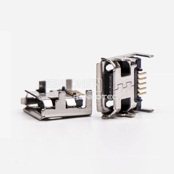 USB Micro B Female SMT Straight DIP 7.15 5 Pin for Phone