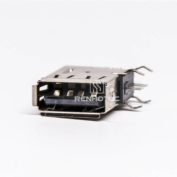 USB 2.0 A Female Flag Type Through Hole for PCB Mount
