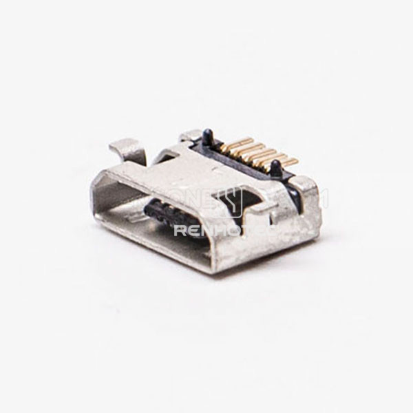 Micro USB Female 5 Pin SMT Type 180 Degree for PCB Mount