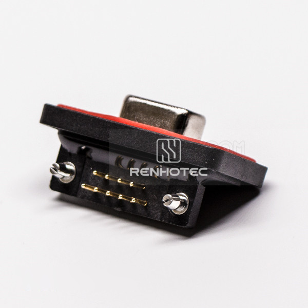 9 Pin D-SUB Waterproof Connector 90° Female Through Hole for PCB Mount
