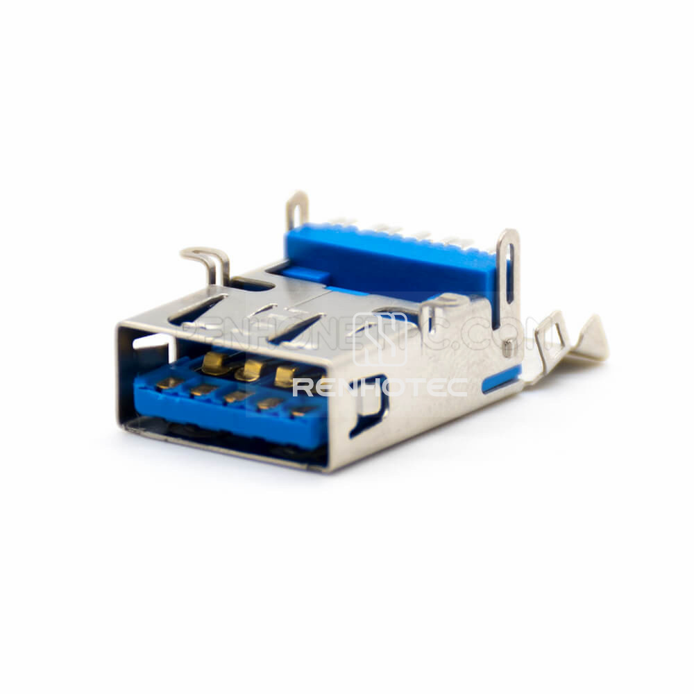Type A 9 Pin Female USB3.0 SMT Connector