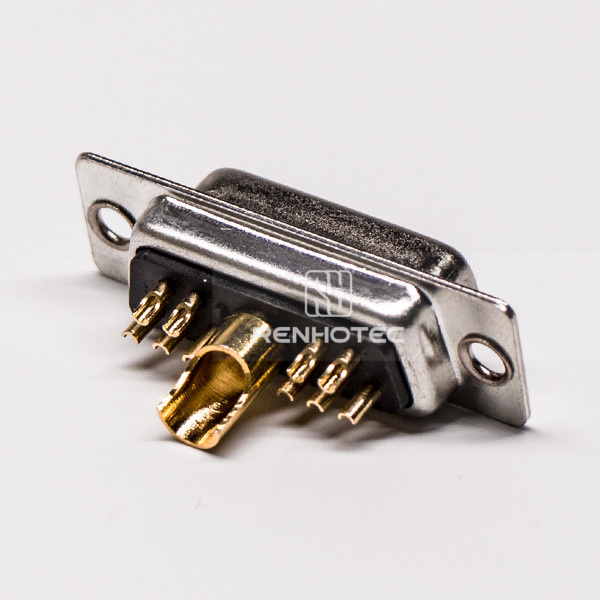 D-SUB Connector 11W1 Cable Mount Female Straight Solder Type for Cable with Staking