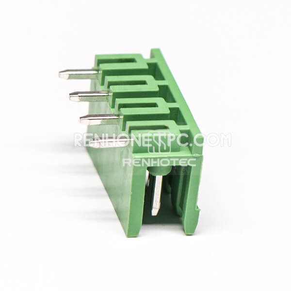 Right Angle Terminal Block 4pin Green Pluggable Connector