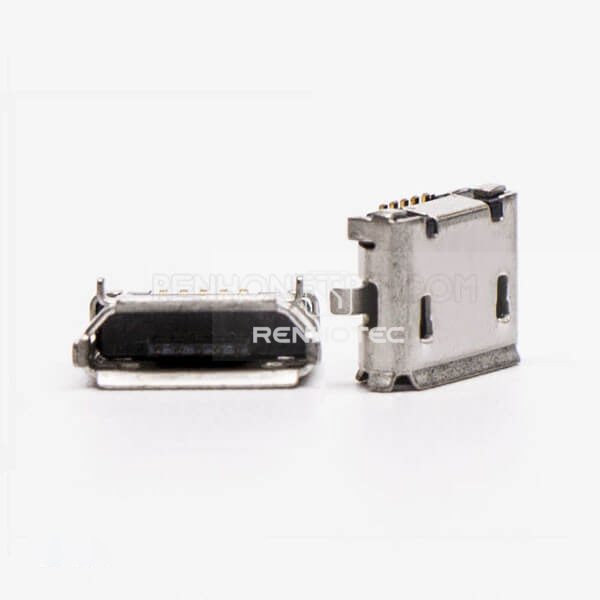 Micro USB Female Pinout Type B SMT DIP Type 5.65 for PCB Mount