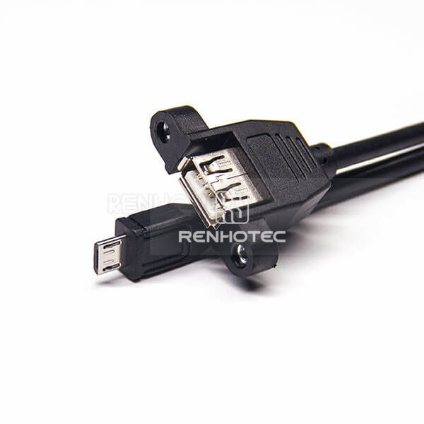 OTG Micro USB Cable 180 Degree Male to USB A Female Straight