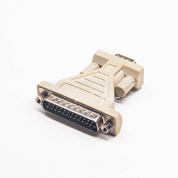DB25 Male Adapter To Standard D-SUB Male 9 Pin Straight Injection Adapter