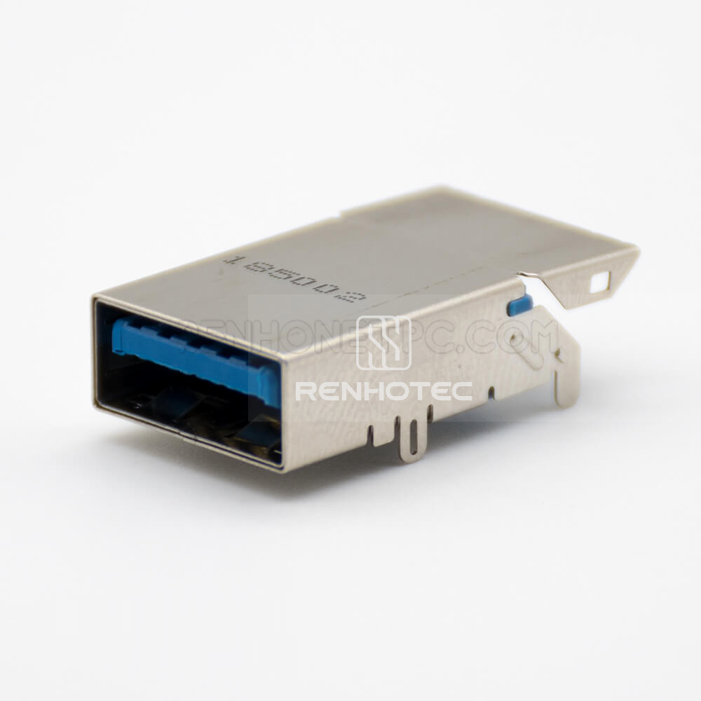 9-Pin USB 3.0 Female Connector, Right Angle