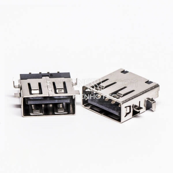 Female USB PCB Connector Right Angle DIP