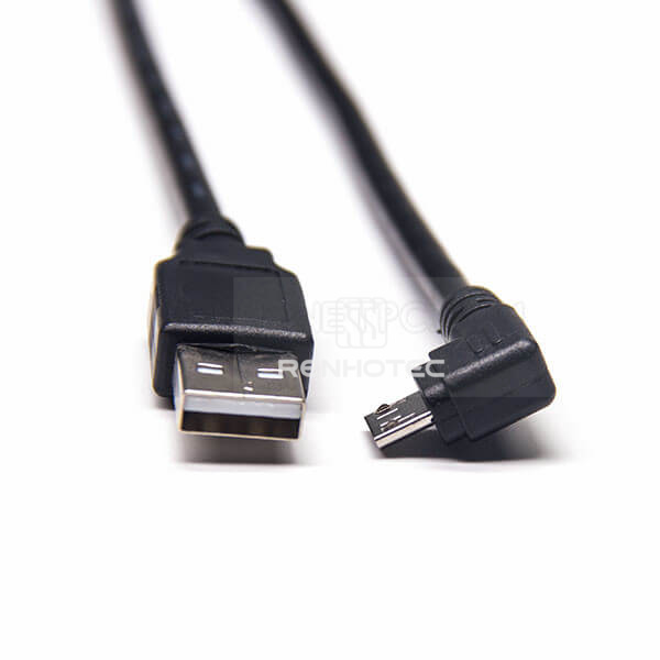 Right Angle USB Extension Cable Mirco USB Male to A Male Straight Connector
