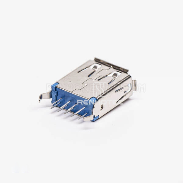 USB 3.0 Female Connector Type A Straight Through Hole
