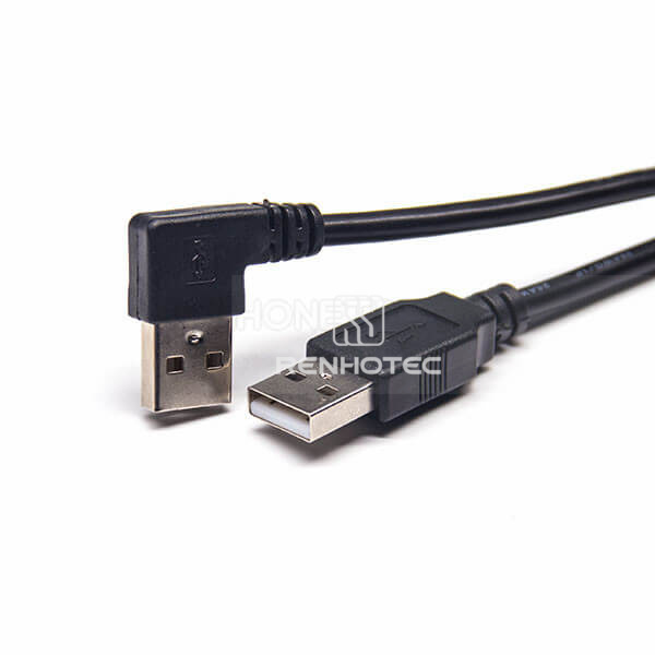 Right Angle USB A Cable 2.0 Male to Male 180 Degree