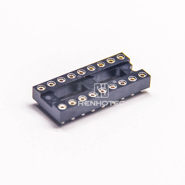 SMD Female Header Dual Row Circular Holes Socket 2.54mm Picth