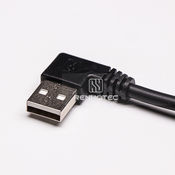 Angled Type A USB Conversion Cable A Type Male to Male 90 Degree 1m