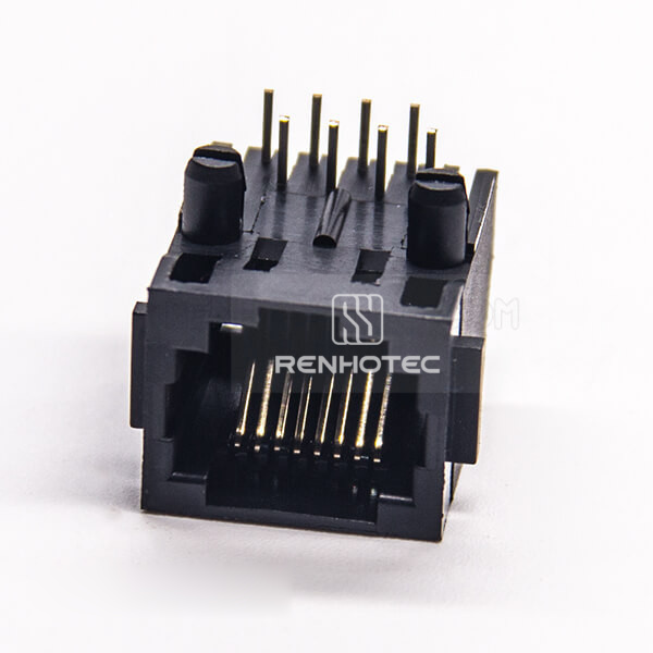 RJ45 Female Socket Ethernet Network Through Hole 90 Degree 8p8c PCB Mount