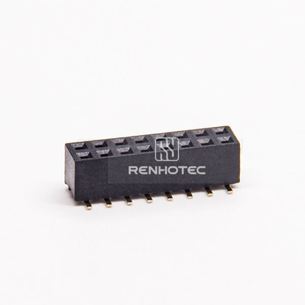 16-Pin Female Header, 2.0×1.5 PH, Straight SMT