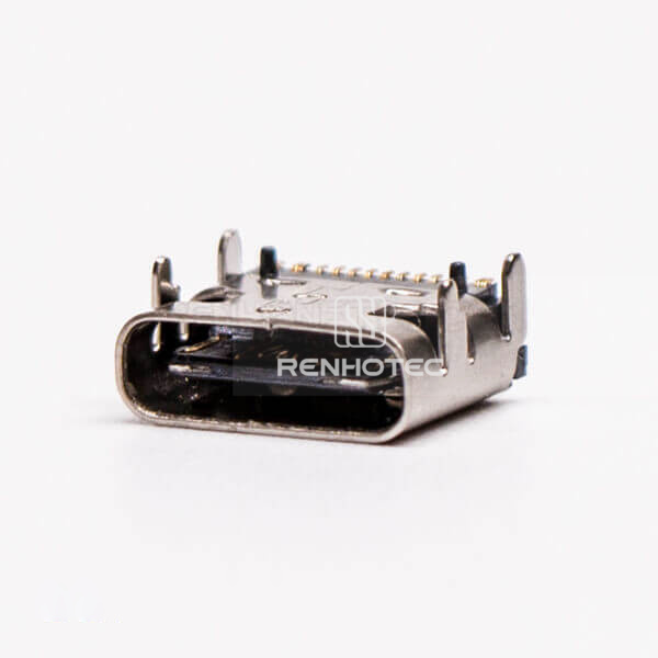 USB Type C Port Female Right Angle SMT DIP for PCB Mount