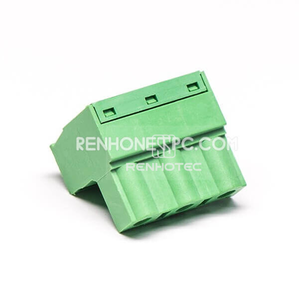 Plug-in Screw PCB Terminal Block 4pin Socket Right Angle Green Connector