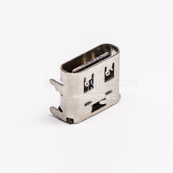 90 Degree USB Type C Female SMT Through Hole for PCB Mount