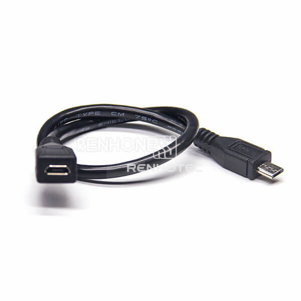 Micro USB Male-to-Female Straight USB 2.0 Cable