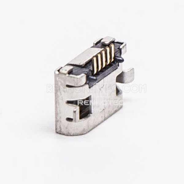 Micro USB Female 5 Pin SMT Type 180 Degree for PCB Mount