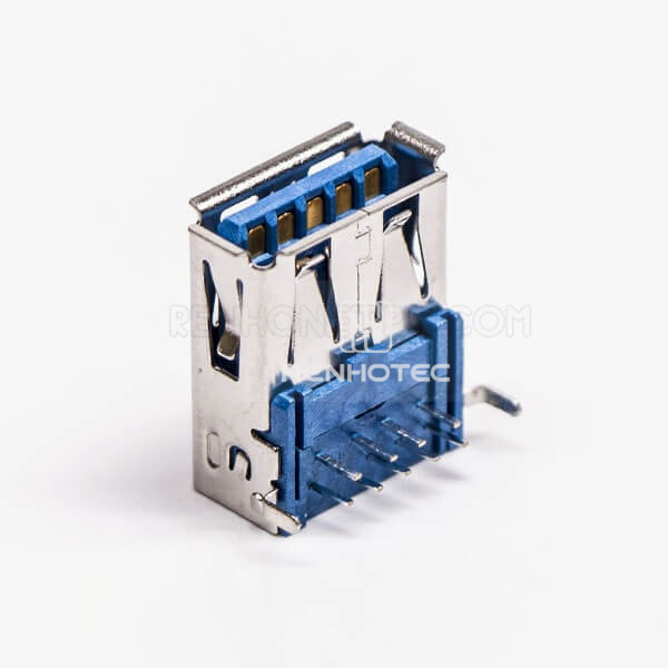 DIP Through Hole USB 3.0 Type A Port Right Angle Female