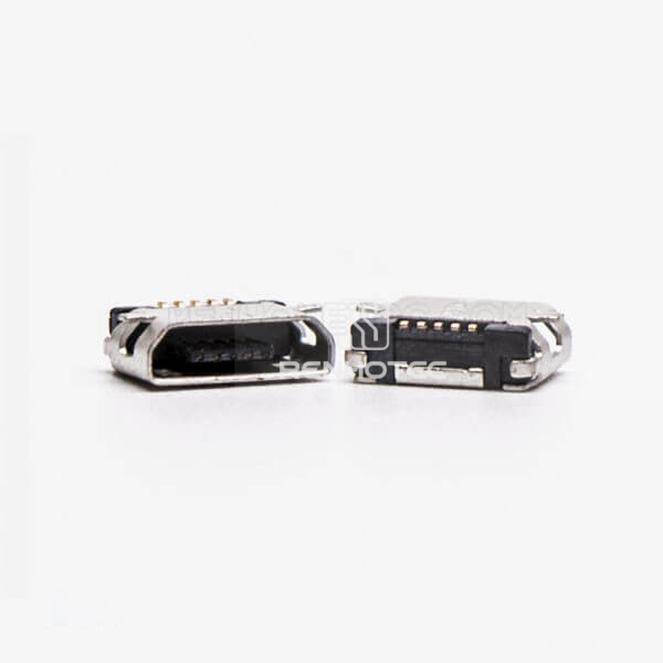 Micro USB 5 Pin Type B Straight SMT Socket for Phone