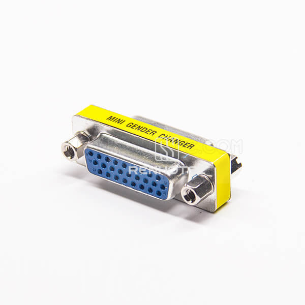 26 Pin Connector Adapter Straight Female To Female Metal High Density D-SUB
