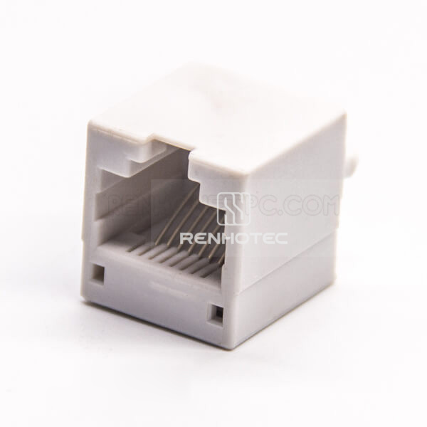 RJ45 8 Pin Connector Jack 180 Degree Unshielded Through Hole for PCB Mount