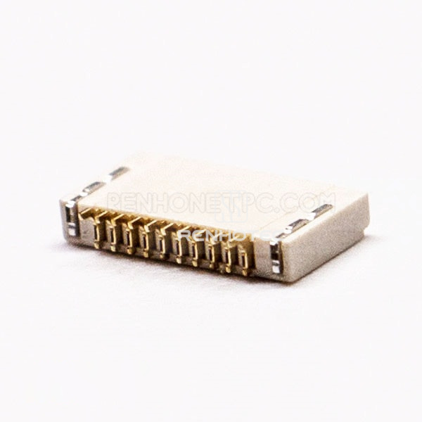 0.5PH 10 Pin FPC Front Flip and Bottom Contact Style for PCB 1.5H