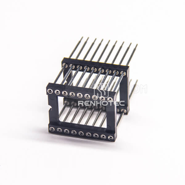 Dual Row Female Header Stright 2.54mm Picth IC Socket Dual Plastic