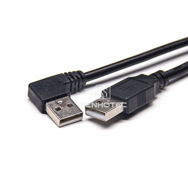 Right Angle USB A Cable 2.0 Male to Male 180 Degree