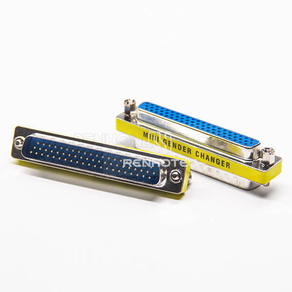 62Pin D-SUB Connector Male To Female Straight Metal High Density D-SUB