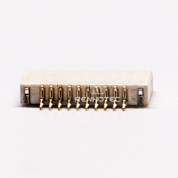 0.5PH 10 Pin FPC Front Flip and Bottom Contact Style for PCB 1.5H