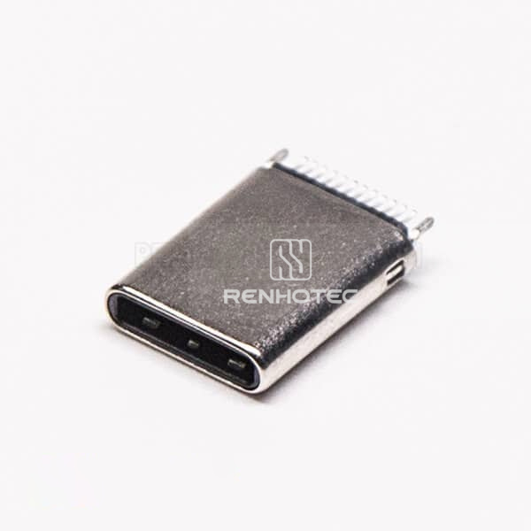 USB Type C Connector Plug Straight 24 Pin Through Hole for PCB Mount