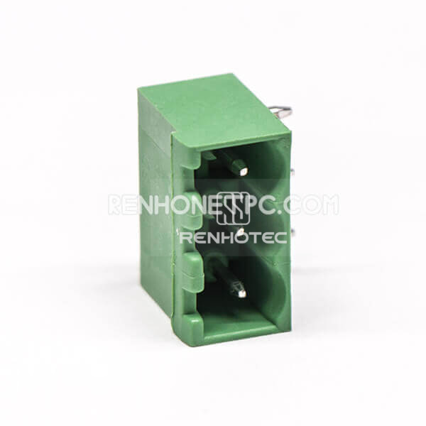 Right Angle Terminal Blocks 3pin Green Plug-in Connector