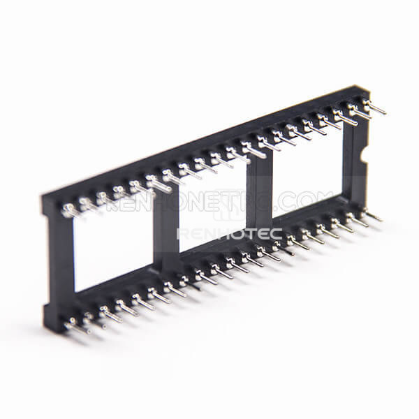 40Pin DIP Female Header Circular Holes 2.54mm Picth