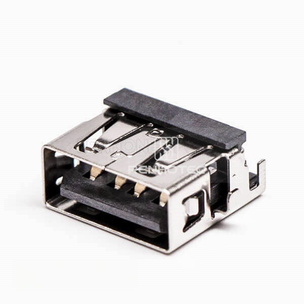 USB Female Right Angle Type A Offset Type