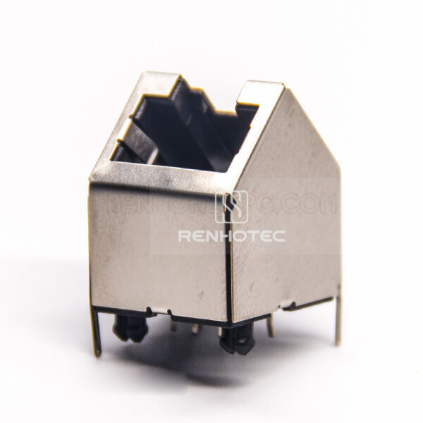 RJ45 Network Socket Shielded Jack 45° 8P8C Through Hole for PCB