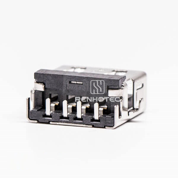 USB Female Right Angle Type A Offset Type