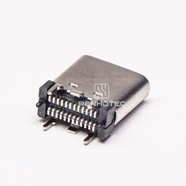 USB Type C PCB Mount Female Vertical Type SMT