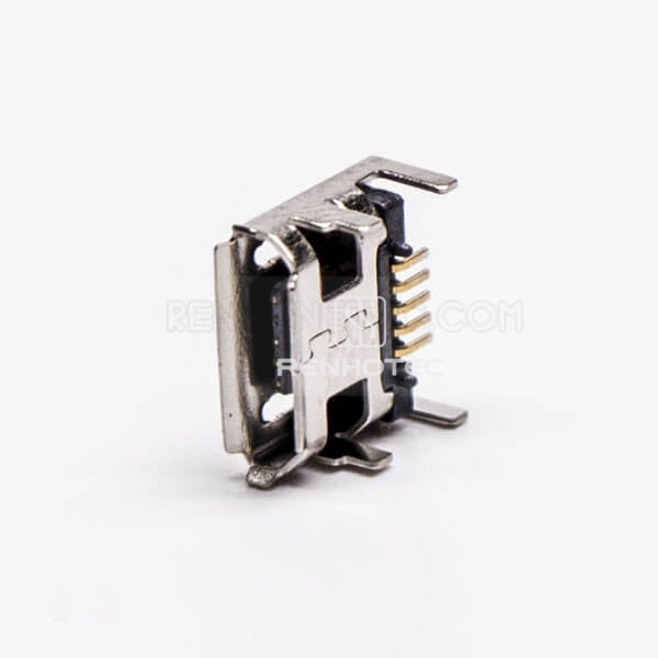 USB Micro B Female SMT Straight DIP 7.15 5 Pin for Phone