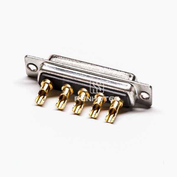 D-SUB Power Connector Solder Type 5W5 Female Straight Cable Connector