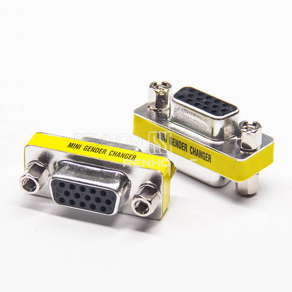 D-SUB Adapter 15 Pin Female High Density D-SUB straight metal VGA