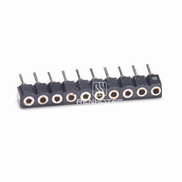 Female Pin Header Straight 2.0mm Circular Holes Single Row DIP Type