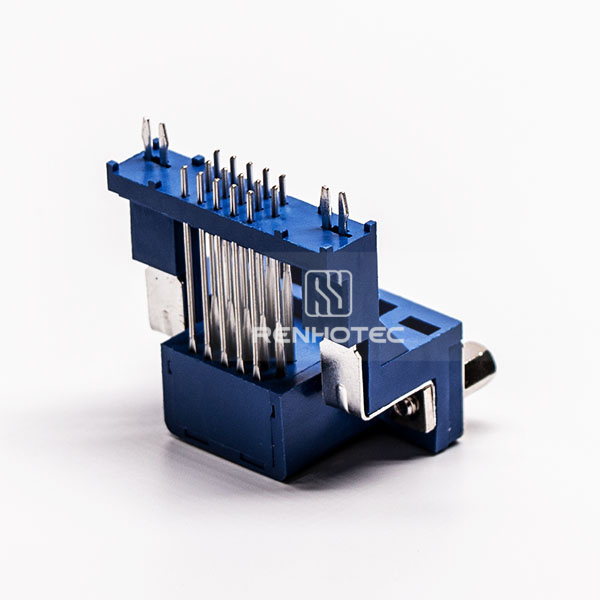 15 Pin D-SUB Female 90 Degree Elevated Staking Type through Hole