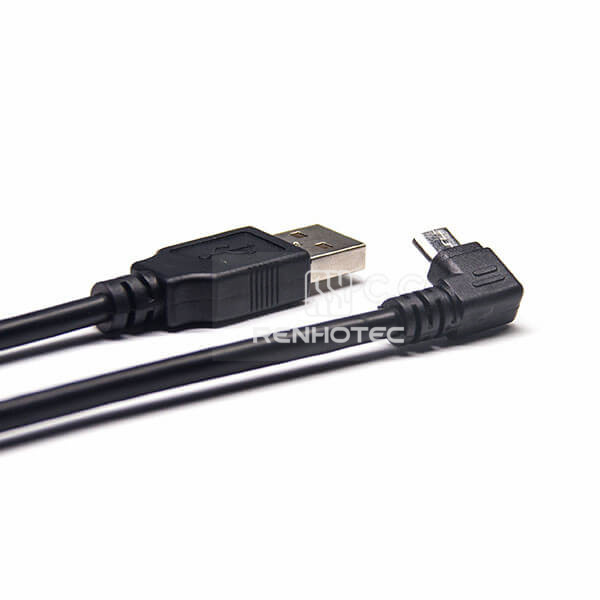 Right Angle USB Extension Cable Mirco USB Male to A Male Straight Connector