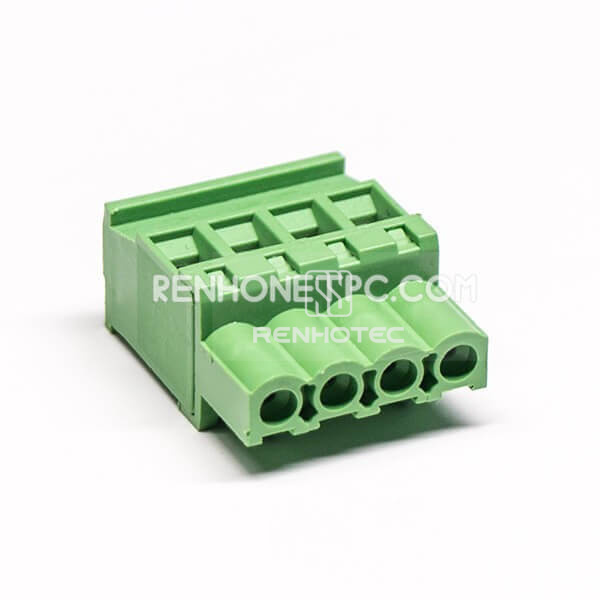 Plug in Terminal Blocks 4pin Green Pluggable Connector with Cable