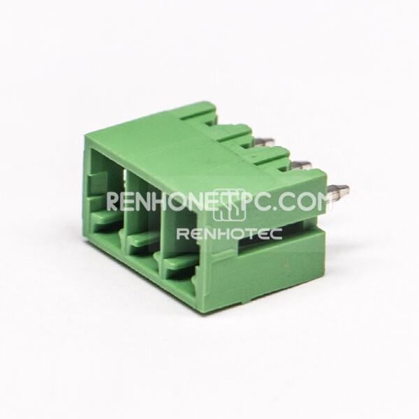 3-Pin Plug-In PCB Terminal Block, Solder Termination
